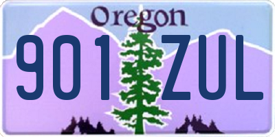 OR license plate 901ZUL