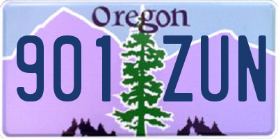 OR license plate 901ZUN