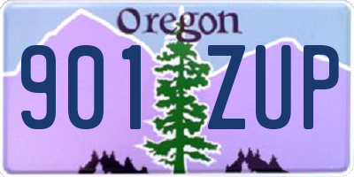 OR license plate 901ZUP