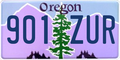 OR license plate 901ZUR