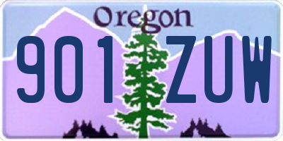 OR license plate 901ZUW