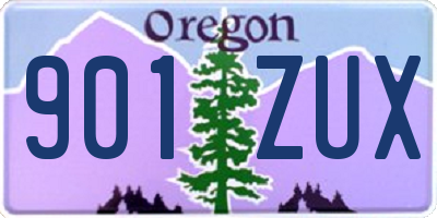 OR license plate 901ZUX