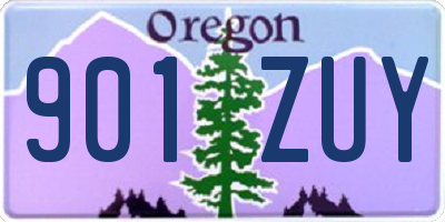 OR license plate 901ZUY