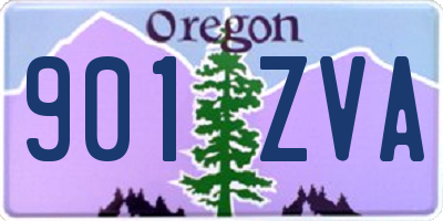 OR license plate 901ZVA