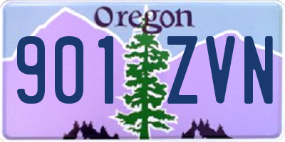 OR license plate 901ZVN