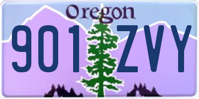 OR license plate 901ZVY