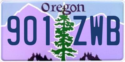 OR license plate 901ZWB