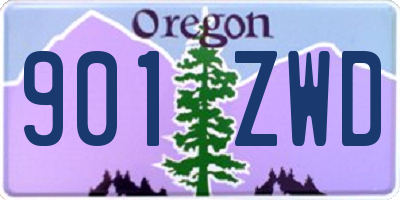 OR license plate 901ZWD