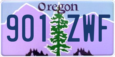 OR license plate 901ZWF