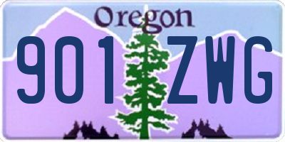 OR license plate 901ZWG