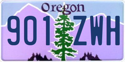 OR license plate 901ZWH