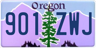 OR license plate 901ZWJ