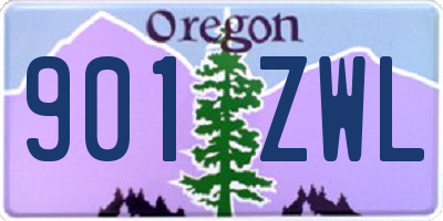 OR license plate 901ZWL