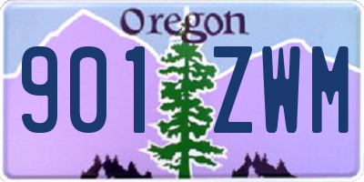 OR license plate 901ZWM