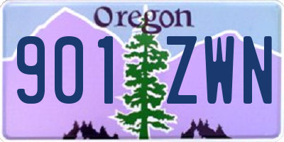 OR license plate 901ZWN