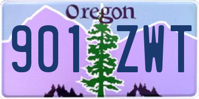OR license plate 901ZWT