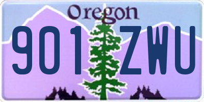 OR license plate 901ZWU