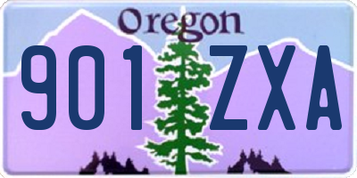 OR license plate 901ZXA