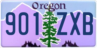 OR license plate 901ZXB