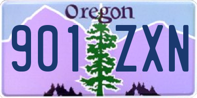 OR license plate 901ZXN