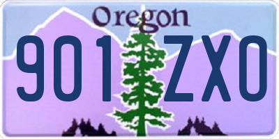 OR license plate 901ZXO
