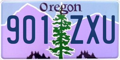 OR license plate 901ZXU