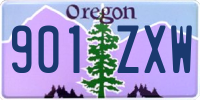 OR license plate 901ZXW