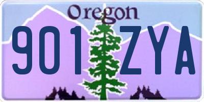 OR license plate 901ZYA