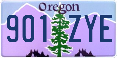 OR license plate 901ZYE
