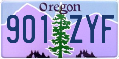 OR license plate 901ZYF