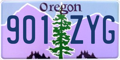 OR license plate 901ZYG