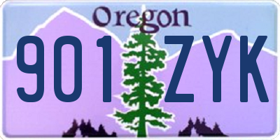 OR license plate 901ZYK