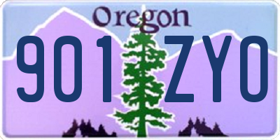 OR license plate 901ZYO