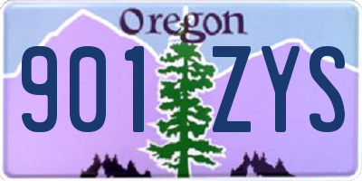 OR license plate 901ZYS
