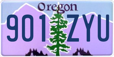 OR license plate 901ZYU