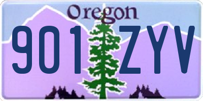 OR license plate 901ZYV