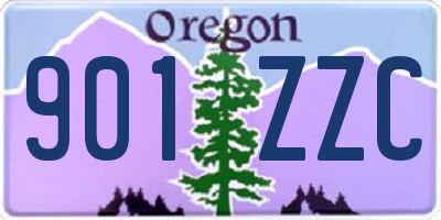 OR license plate 901ZZC