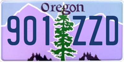 OR license plate 901ZZD