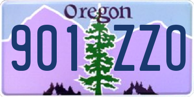 OR license plate 901ZZO