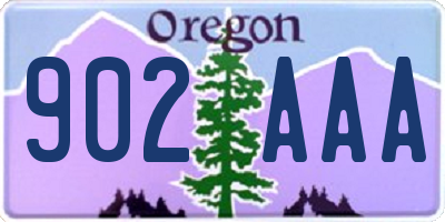 OR license plate 902AAA