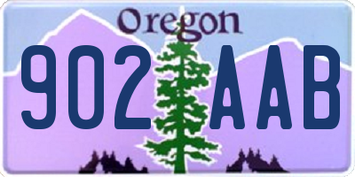 OR license plate 902AAB