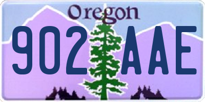 OR license plate 902AAE