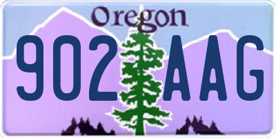 OR license plate 902AAG