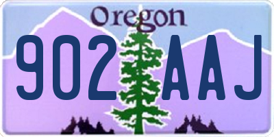 OR license plate 902AAJ