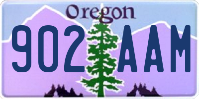 OR license plate 902AAM
