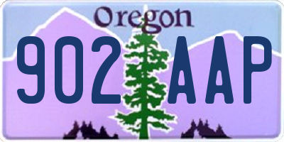 OR license plate 902AAP