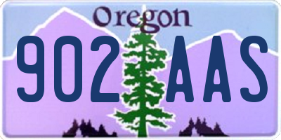 OR license plate 902AAS