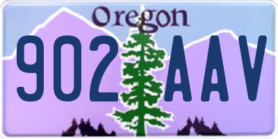 OR license plate 902AAV
