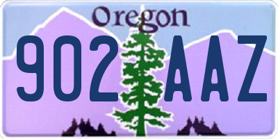 OR license plate 902AAZ