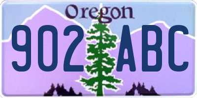 OR license plate 902ABC